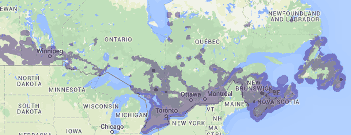 Eastlink' network coverage