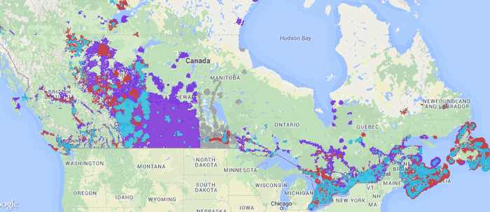 Virgin' network coverage